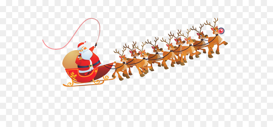 Santa Claus Reindeer Sled Clip art - Santa Claus PNG Transparent Images png download - 640*415 - Free Transparent Santa Claus png Download.