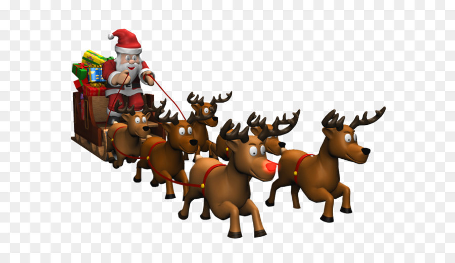 Reindeer Père Noël Santa Claus Horse Christmas ornament - Santa Sleigh PNG Picture png download - 660*524 - Free Transparent Santa Claus png Download.