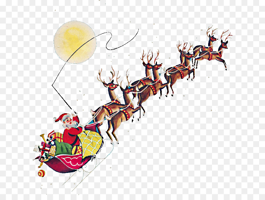 Tea Reindeer Art - santa sleigh png download - 696*670 - Free Transparent Tea png Download.
