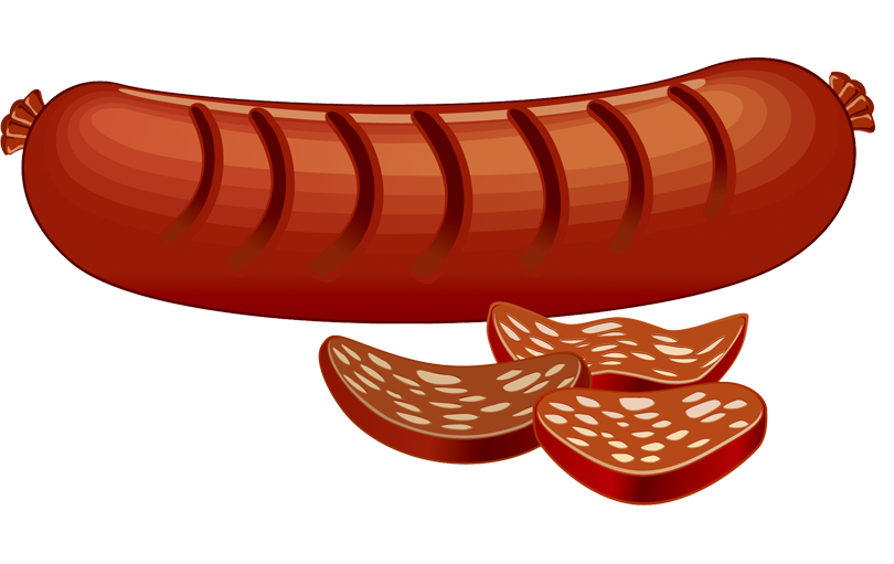 Sausage Hot dog Barbecue Kebab Clip art - Sausage png download - 810* ...