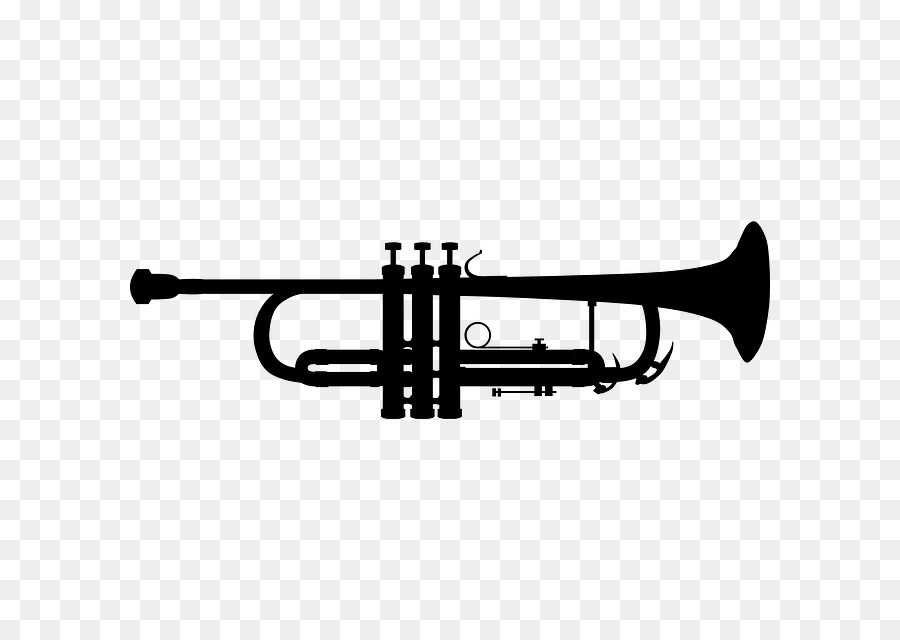 Trumpet Silhouette Musical Instruments Clip art - trumpet and saxophone png download - 640*640 - Free Transparent  png Download.