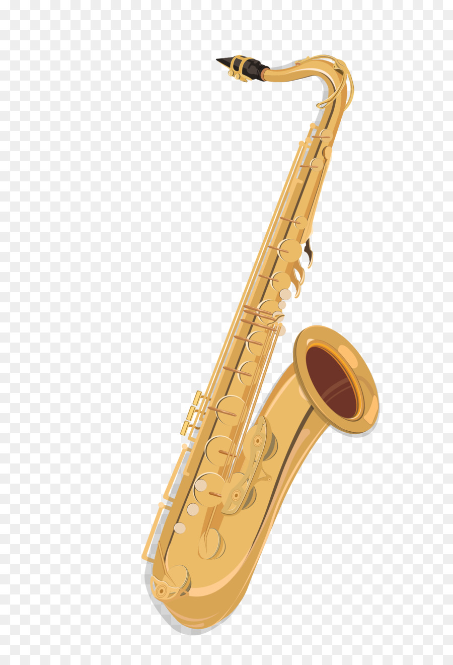 Baritone saxophone Musical instrument Drawing - Golden saxophone cartoon musical instrument png download - 1491*2175 - Free Transparent  png Download.