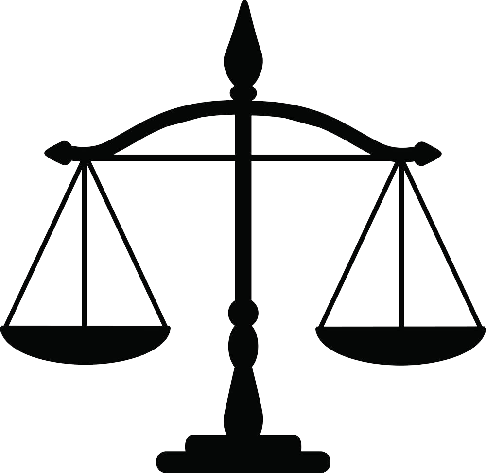 Justice Weighing scale Law Clip art - Black flat balance silhouette png ...