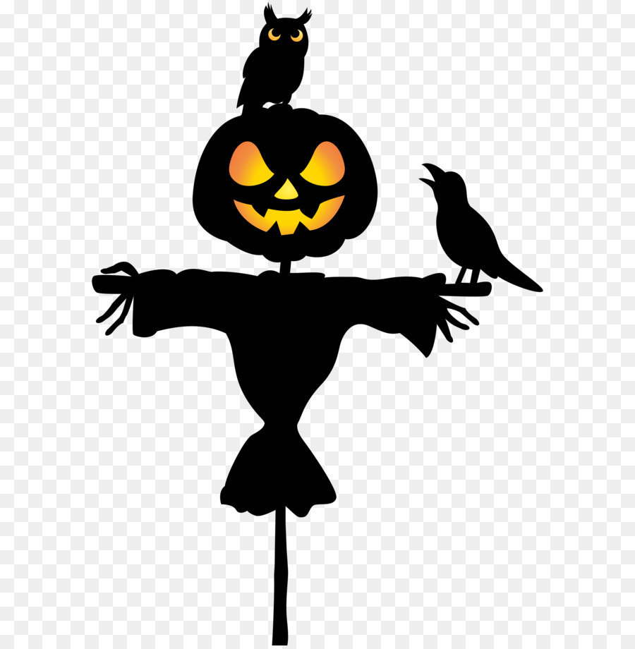 Drawing Halloween Clip art - Scarecrow with Owl and Raven PNG Clip Art Image png download - 5681*8000 - Free Transparent Film png Download.