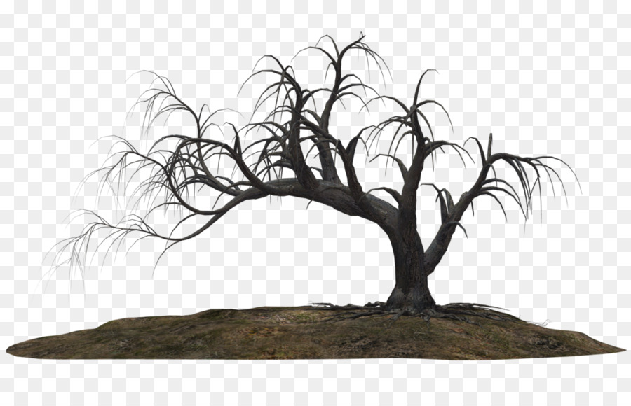 Tree Drawing Painting Royalty-free Clip art - Creepy Tree png download - 1024*639 - Free Transparent Tree png Download.