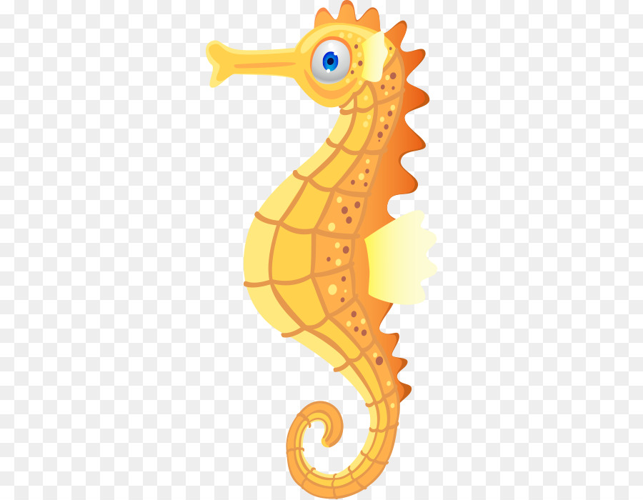 Seahorse Hippocampus Animal Clip art - Vector,Yellow hippocampus png download - 500*699 - Free Transparent  Seahorse png Download.