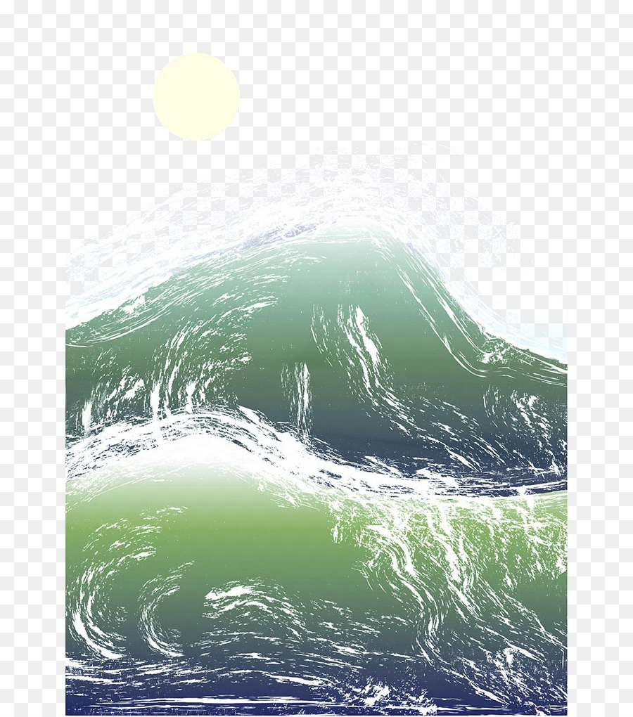 Stock photography Wind wave Sea Illustration - Hand-painted sea tide png download - 714*1020 - Free Transparent Stock Photography png Download.