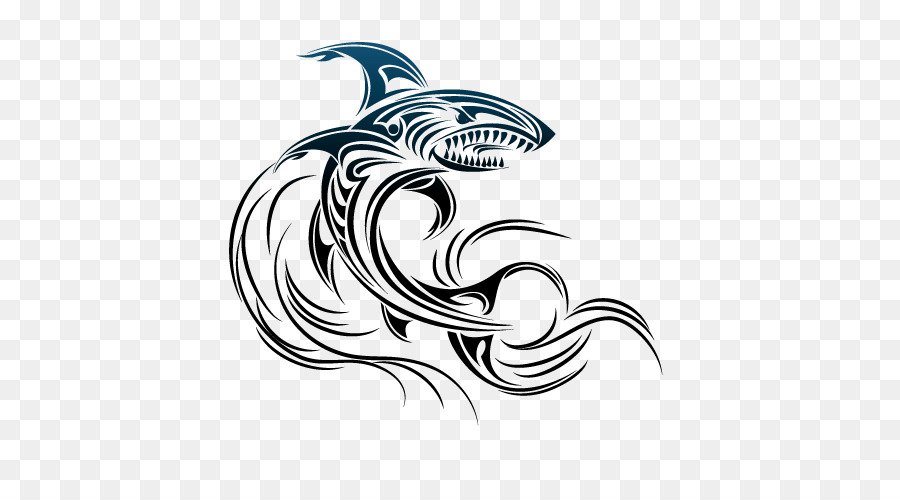 Shark Tattoo Royalty-free Illustration - Free Stock Vector domineering shark sticker png download - 500*500 - Free Transparent Shark png Download.