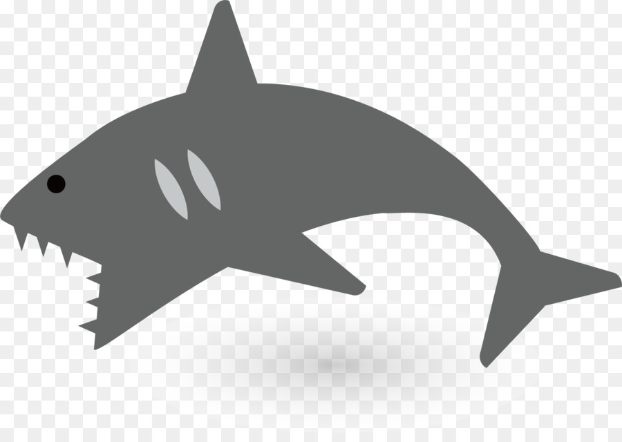 Great white shark Shark attack Icon - Vector painted shark png download - 2386*1662 - Free Transparent Shark png Download.