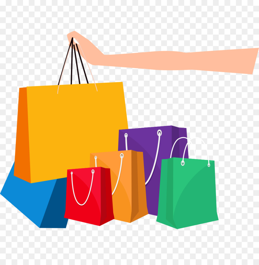 Online shopping Shopping bag - Vector cartoon shopping bags png download - 1000*1007 - Free Transparent Shopping png Download.