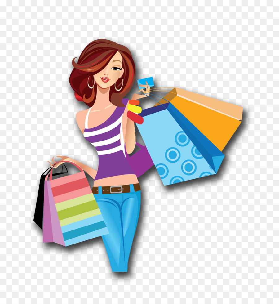 Shopping Cartoon - Cartoon Women Shopping png download - 1198*1298 - Free Transparent Shopping png Download.