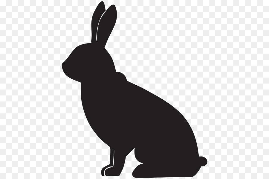 Domestic rabbit Hare Clip art Silhouette - Silhouette png download - 494*600 - Free Transparent Domestic Rabbit png Download.