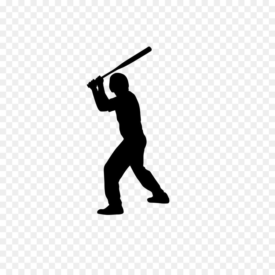 Baseball Player Silhouette PNG Clip Art Image​