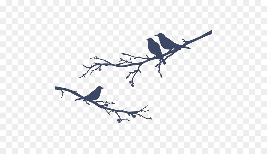 Lovebird Tattoo Branch Tree - Hand-painted birdie png download - 564*510 - Free Transparent Bird png Download.