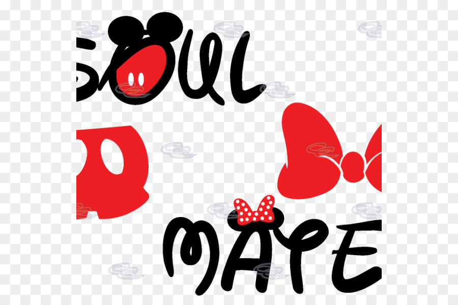 Minnie Mouse Mickey Mouse T-shirt Soulmate The Walt Disney Company - soul mate png download - 600*600 - Free Transparent  png Download.