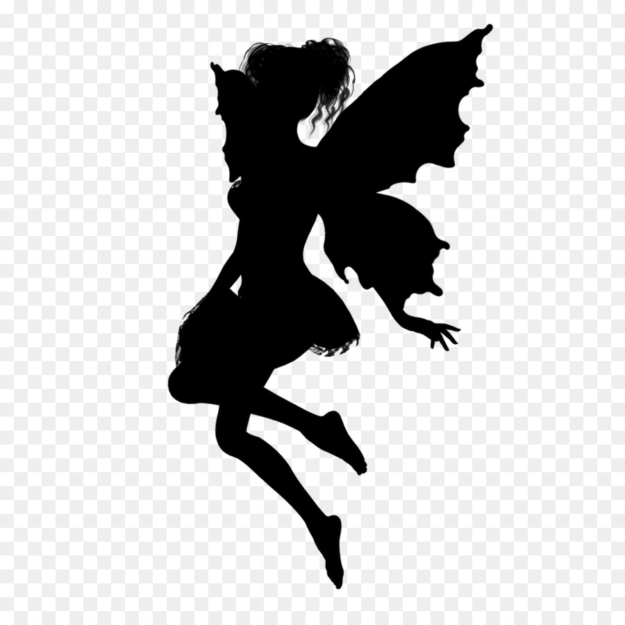 Silhouette Fairy Stencil Silhouette Png Download 800800 Free