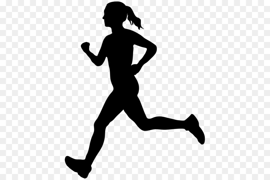 Silhouette Female Running Clip art - Silhouette png download - 475*600 - Free Transparent Silhouette png Download.