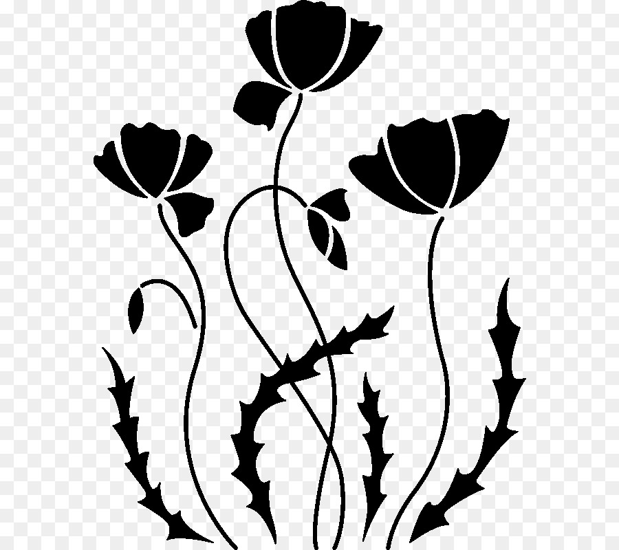 Floral design Stencil Flower Silhouette Pattern - flower png download - 800*800 - Free Transparent Floral Design png Download.