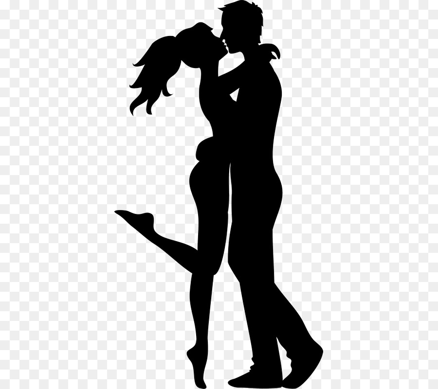 Silhouette Kiss - Silhouette png download - 429*800 - Free Transparent Silhouette png Download.