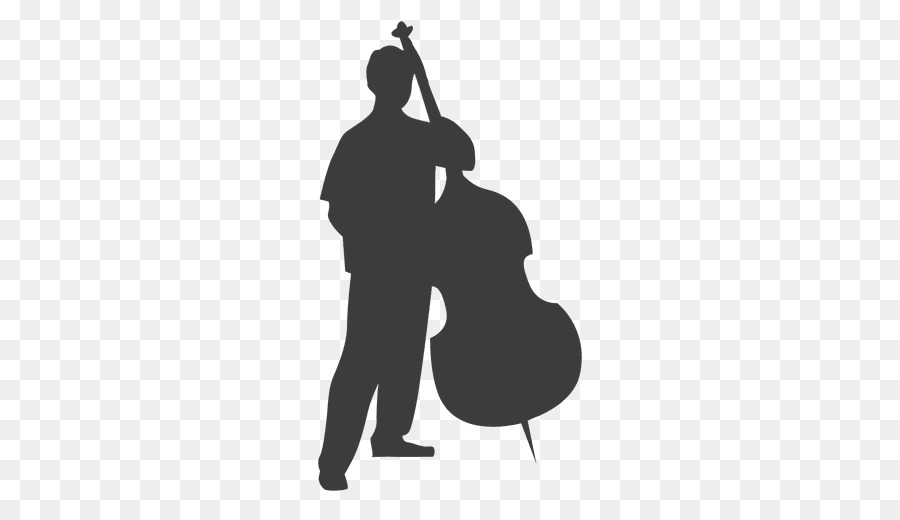Silhouette Musician Bass guitar Double bass - bass png download - 512*512 - Free Transparent  png Download.