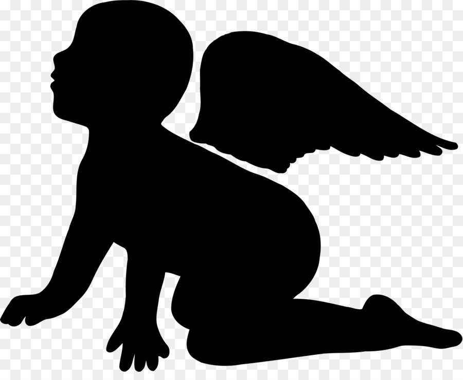 Cherub Silhouette Drawing Angel - Silhouette png download - 2276*1832 - Free Transparent Cherub png Download.