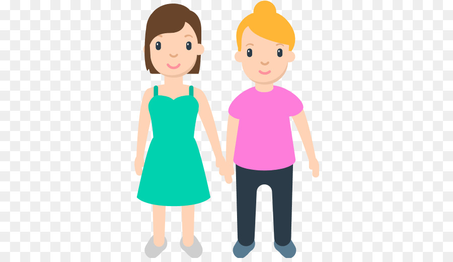 Emoji Child Hand Woman Emoticon - holding hands png download - 512*512 - Free Transparent  png Download.