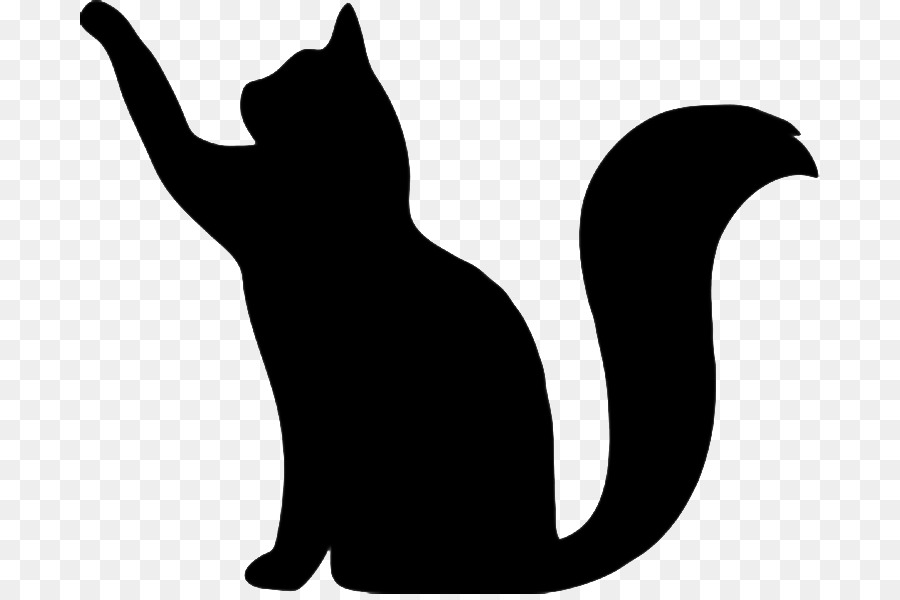 Black cat Stencil Silhouette Image - cat png download - 740*594 - Free Transparent Cat png Download.