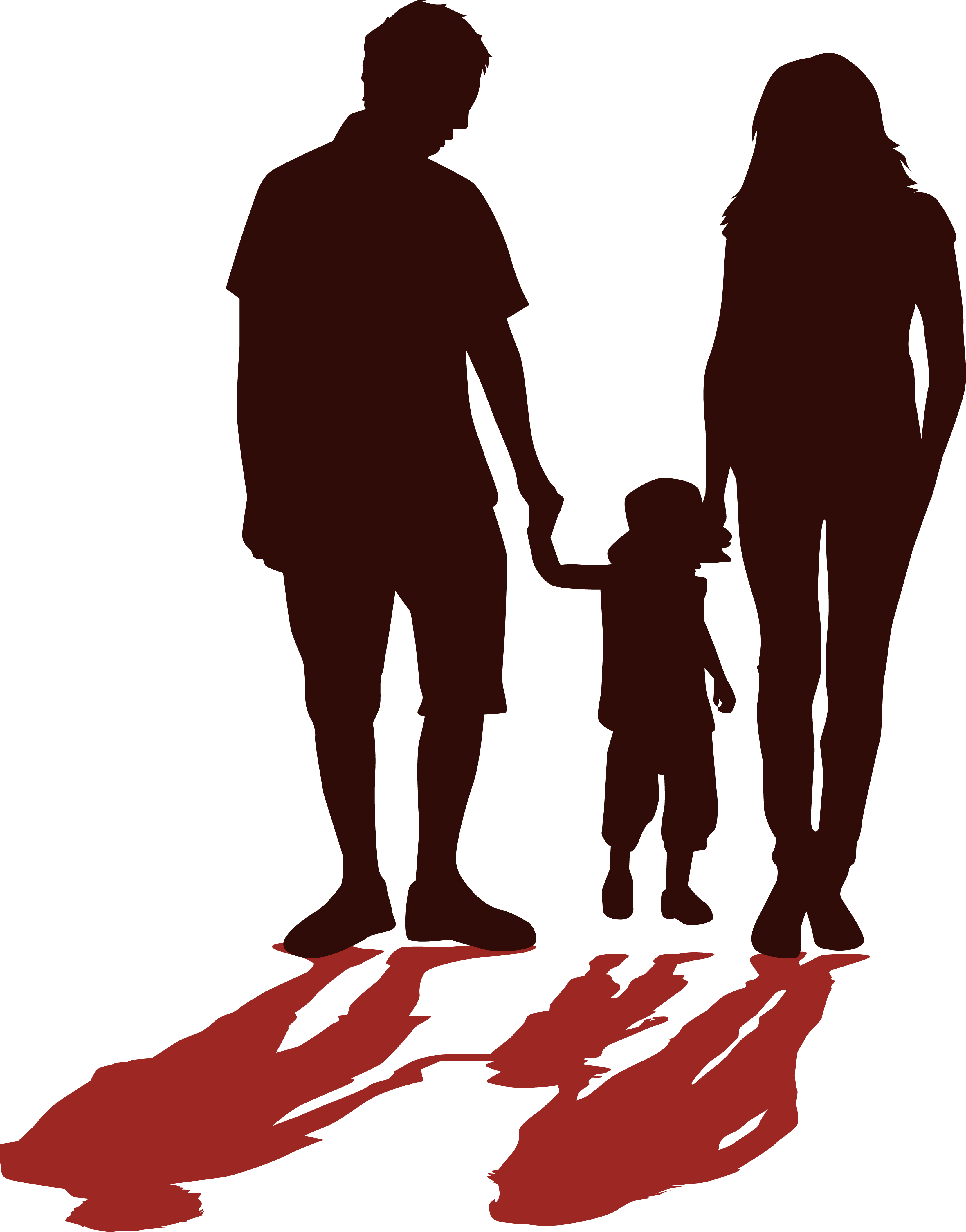 Father Silhouette Family - A family of three family silhouette figures ...