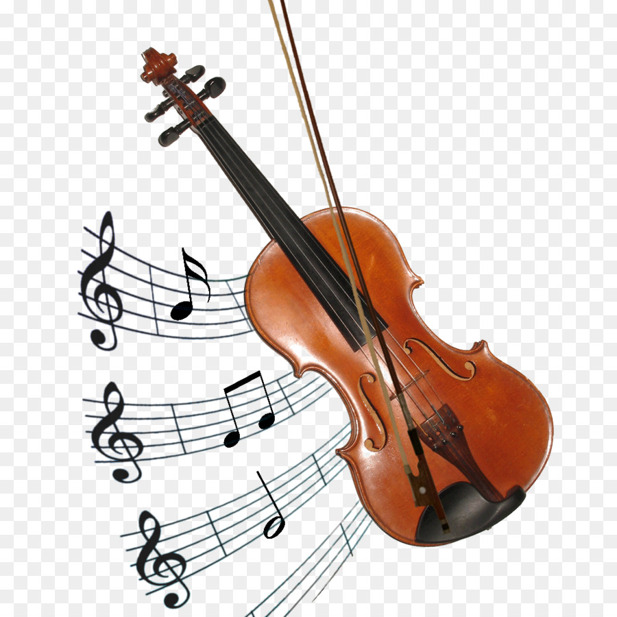 Violin Musical Instruments Bow Double bass Silhouette - violin notes drawings png download - 1024*1024 - Free Transparent  png Download.