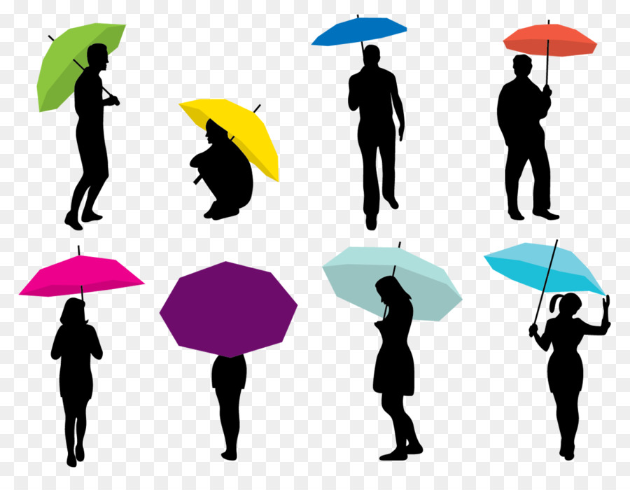 Silhouette Umbrella Woman - Vector people walking in the rain png download - 1242*950 - Free Transparent Silhouette png Download.