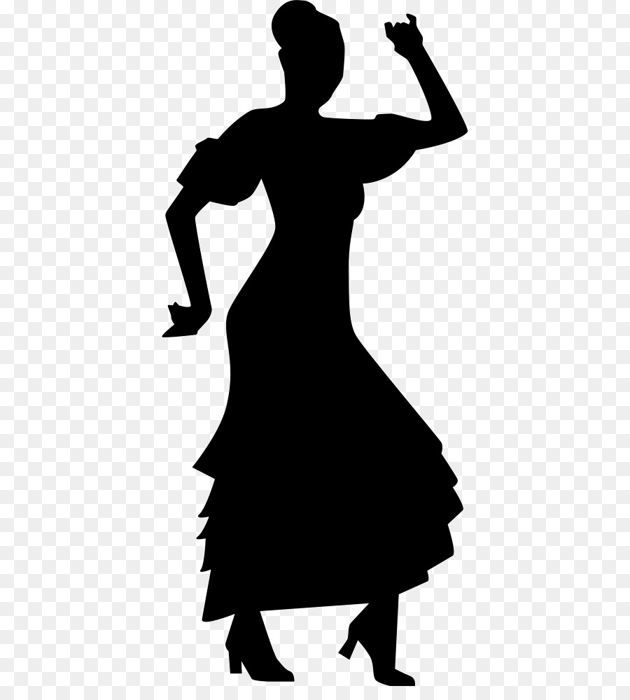 Flamenco Dance Silhouette Woman - siluet woman png download - 438*981 - Free Transparent  png Download.