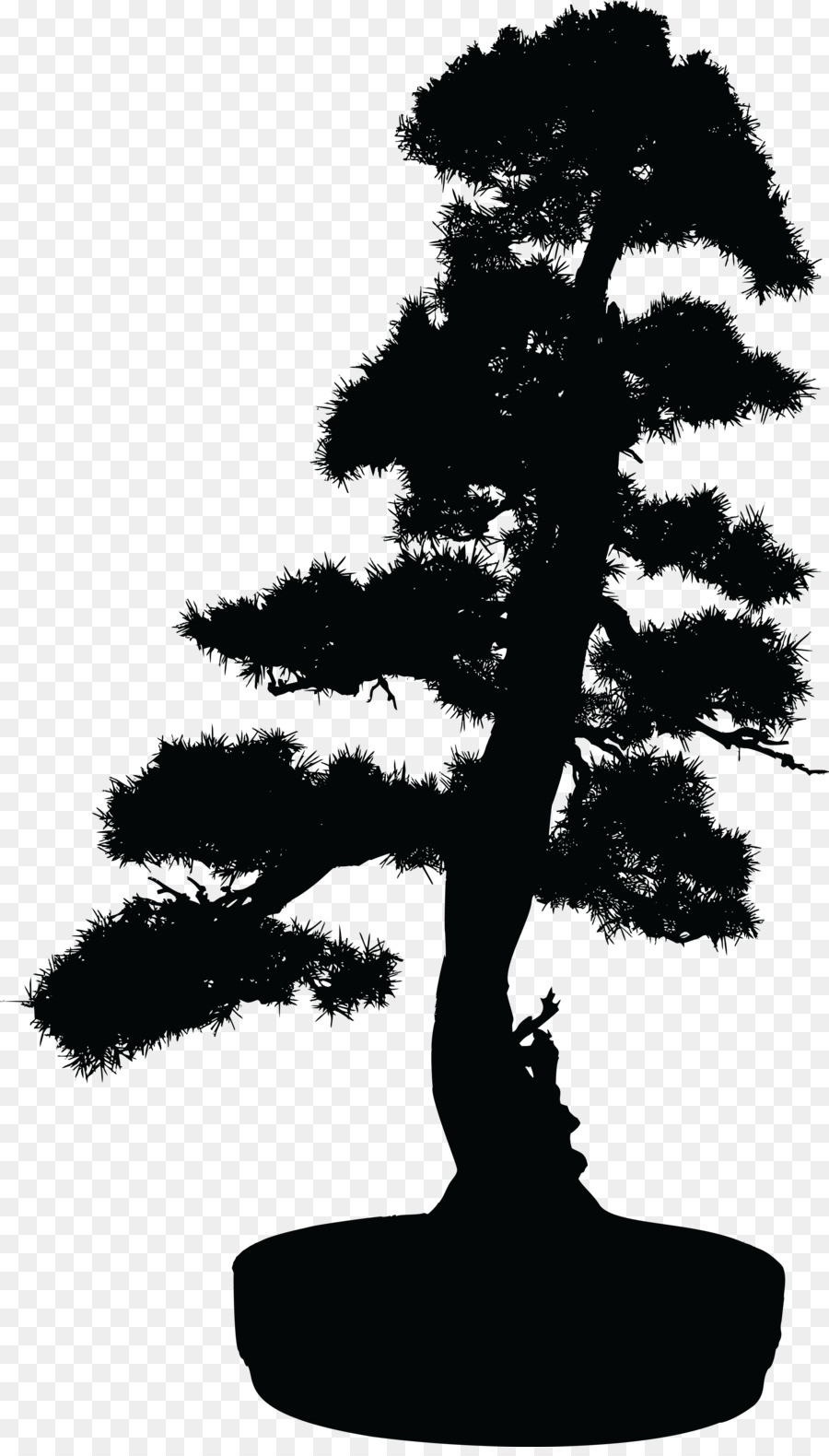 Bonsai Tree Silhouette Clip art - tree png download - 4000*6977 - Free Transparent Bonsai png Download.