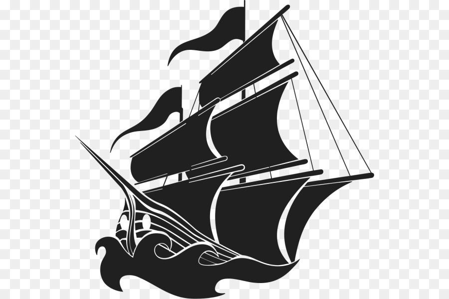 Piracy Silhouette Ship - Silhouette png download - 600*600 - Free Transparent Piracy png Download.