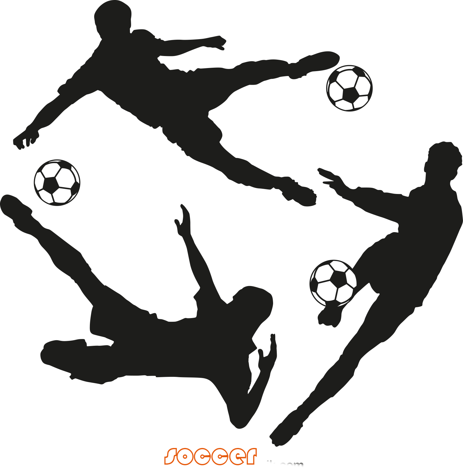 Soccer and football player man logo design Vector Image