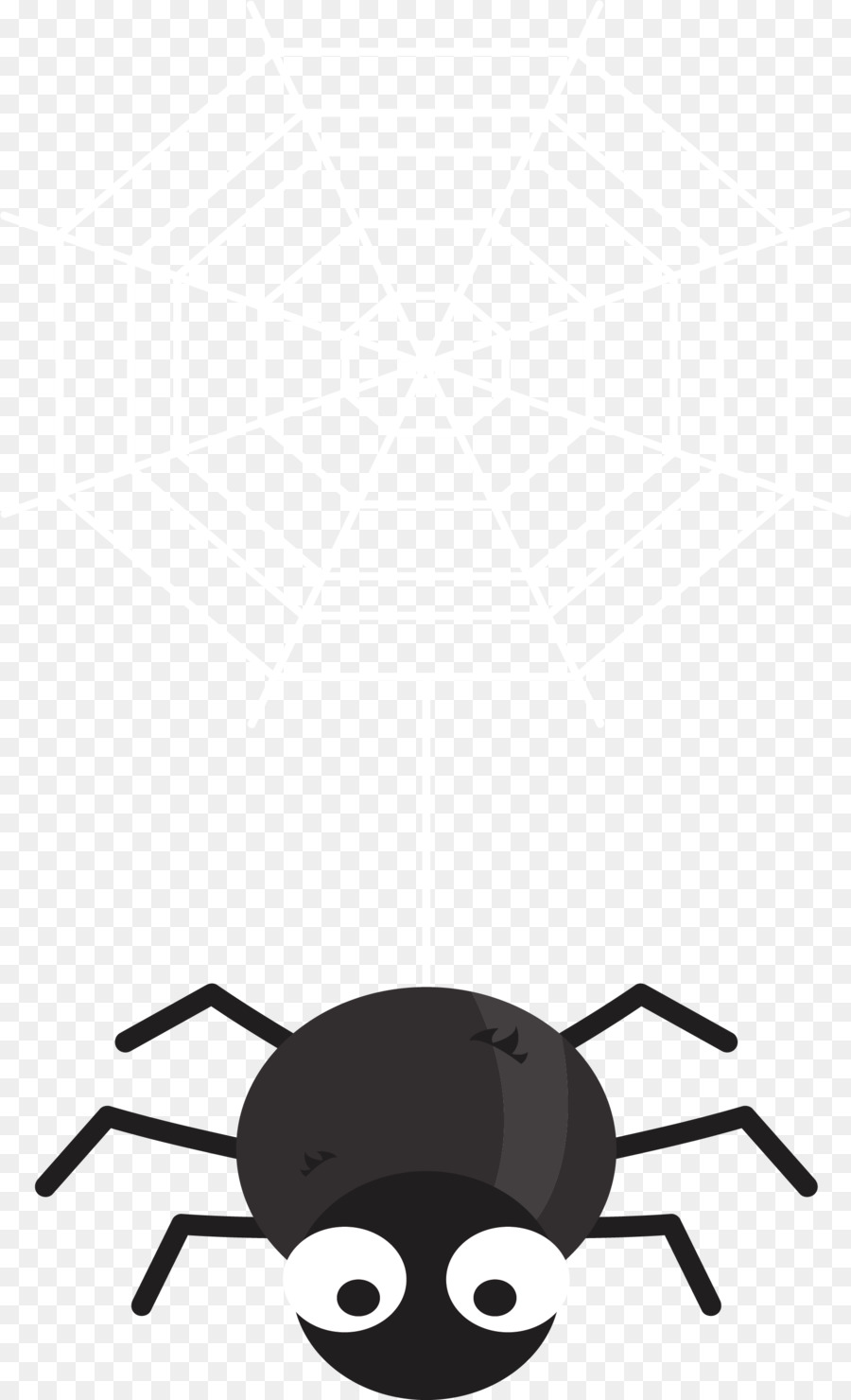 Spider Euclidean vector Black and white - Black spider webs png download - 1720*2828 - Free Transparent Spider png Download.