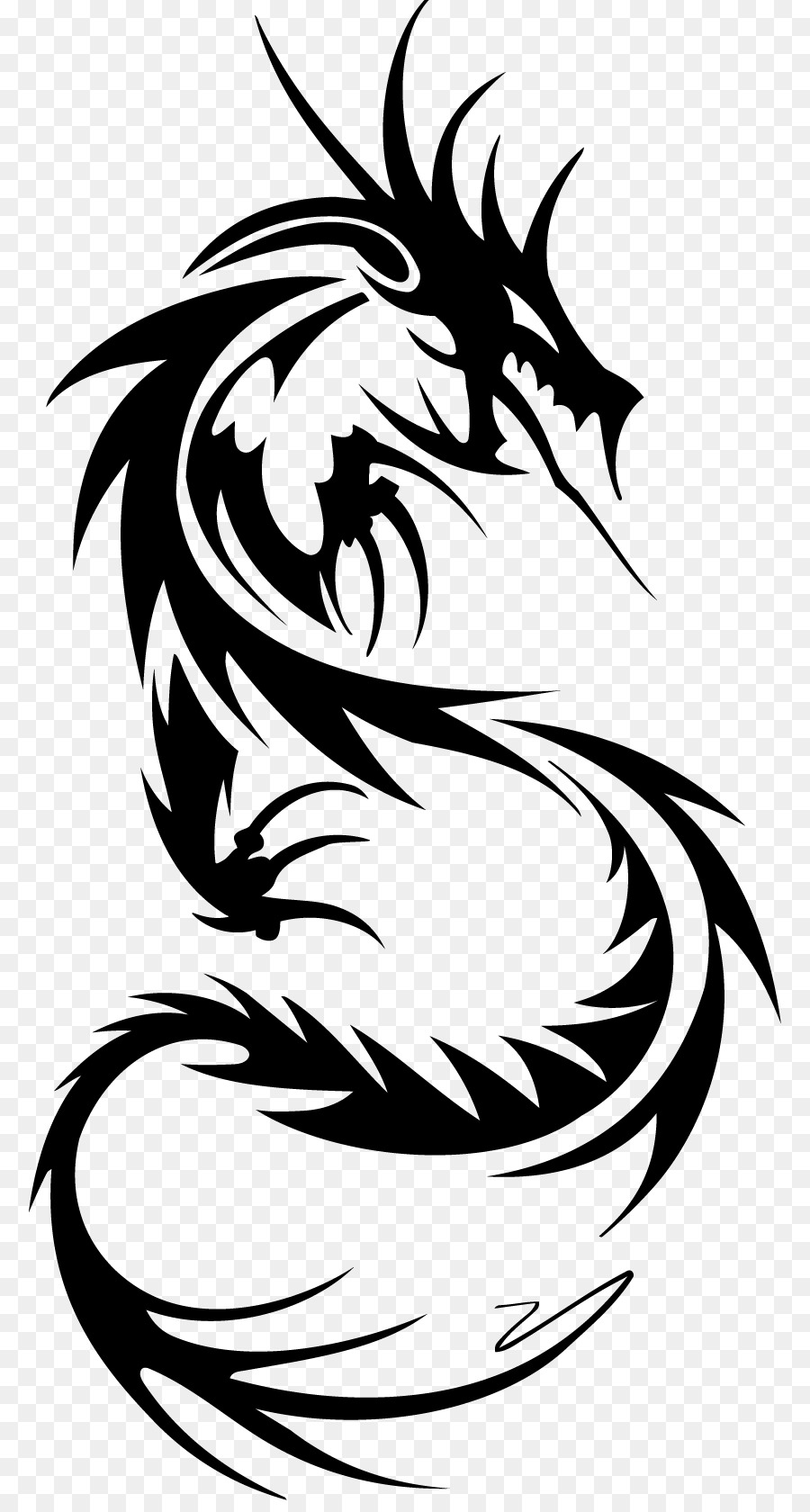 Sleeve tattoo Tribe Nautical star Dragon - Dragon png download - 836*1667 - Free Transparent Tattoo png Download.