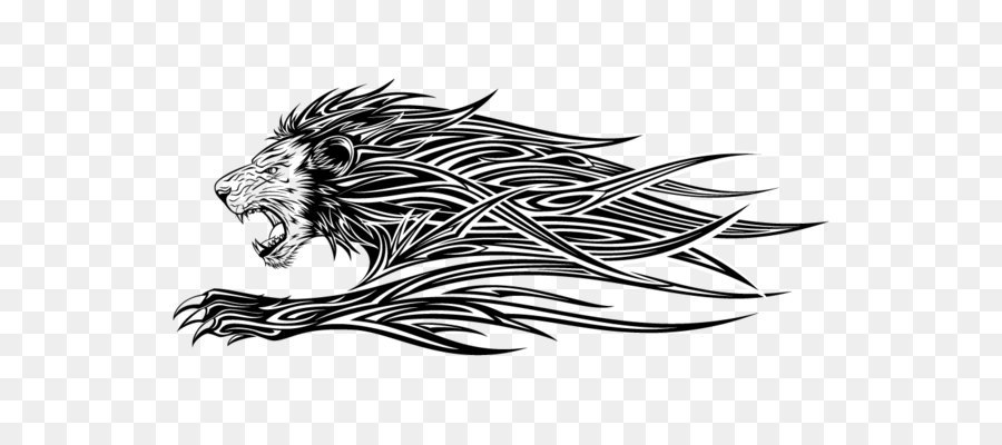 Lion Tattoo Illustration - Lion Tattoo Transparent png download - 1000*600 - Free Transparent Lion png Download.
