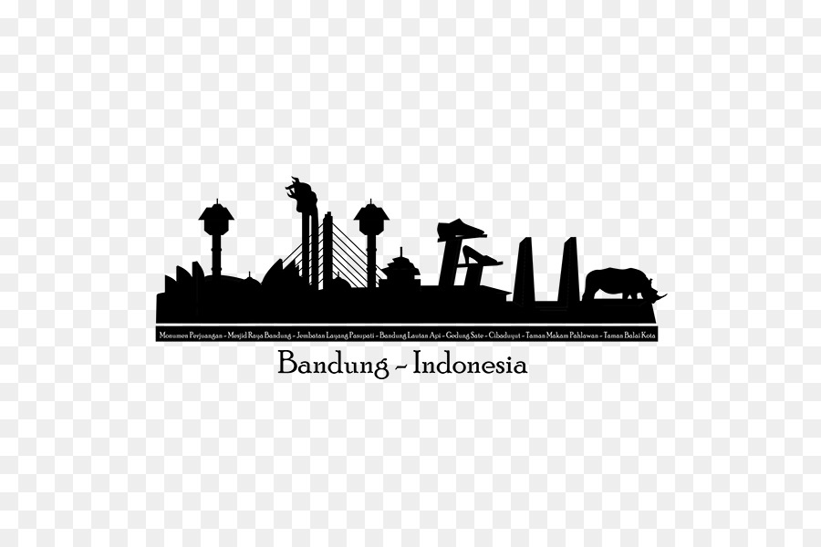 Bandung Silhouette - skyline vector png download - 600*600 - Free Transparent Bandung png Download.