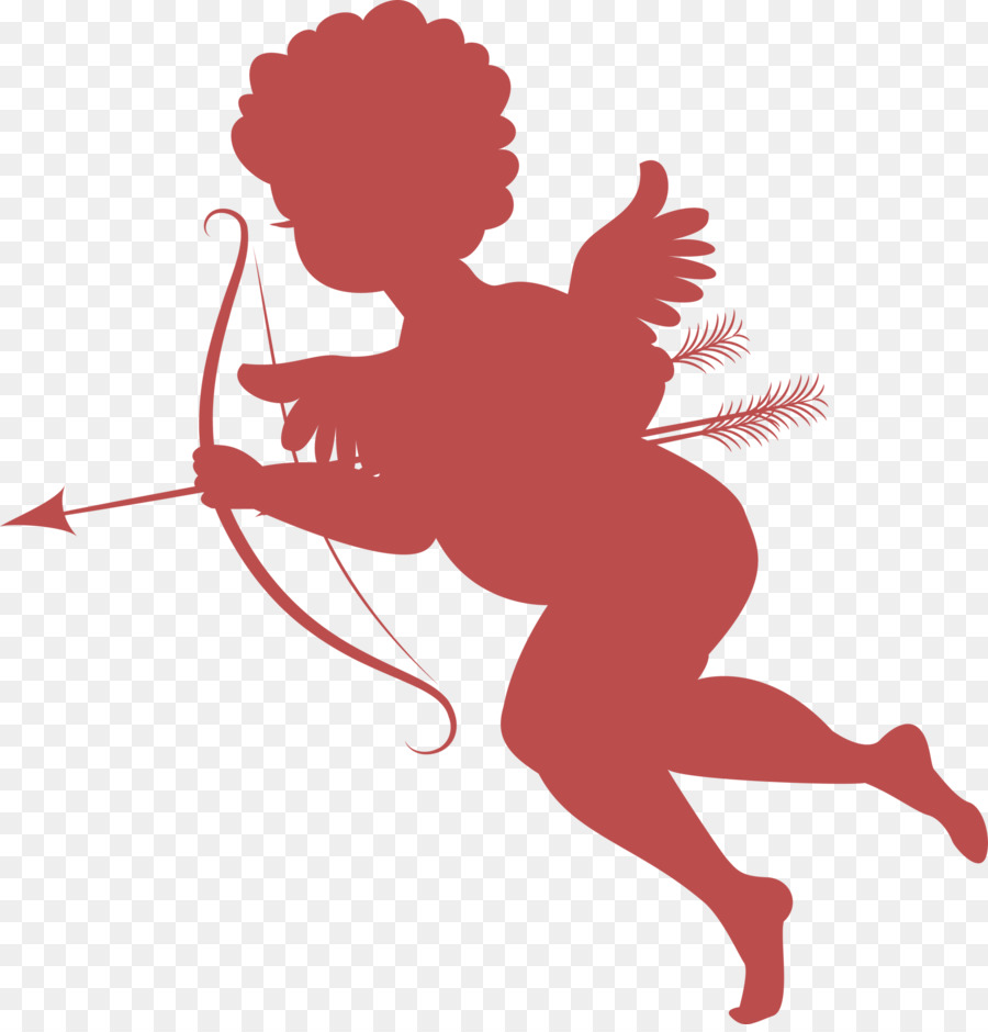 Cupid Silhouette Clip art - Red simple Cupid png download - 2000*2073 - Free Transparent  png Download.