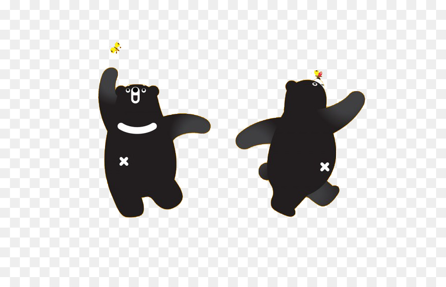 Bear Behance - Black simple cute bear png download - 720*563 - Free Transparent  png Download.