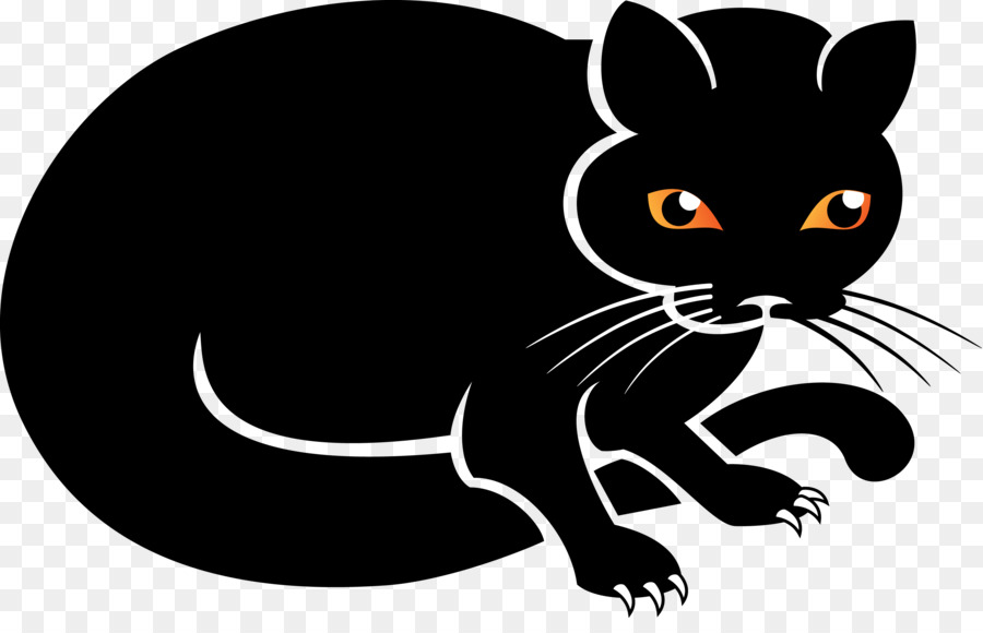Black cat Whiskers Wildcat Clip art - Hand painted, simple style, black cat png download - 2925*1841 - Free Transparent Black Cat png Download.