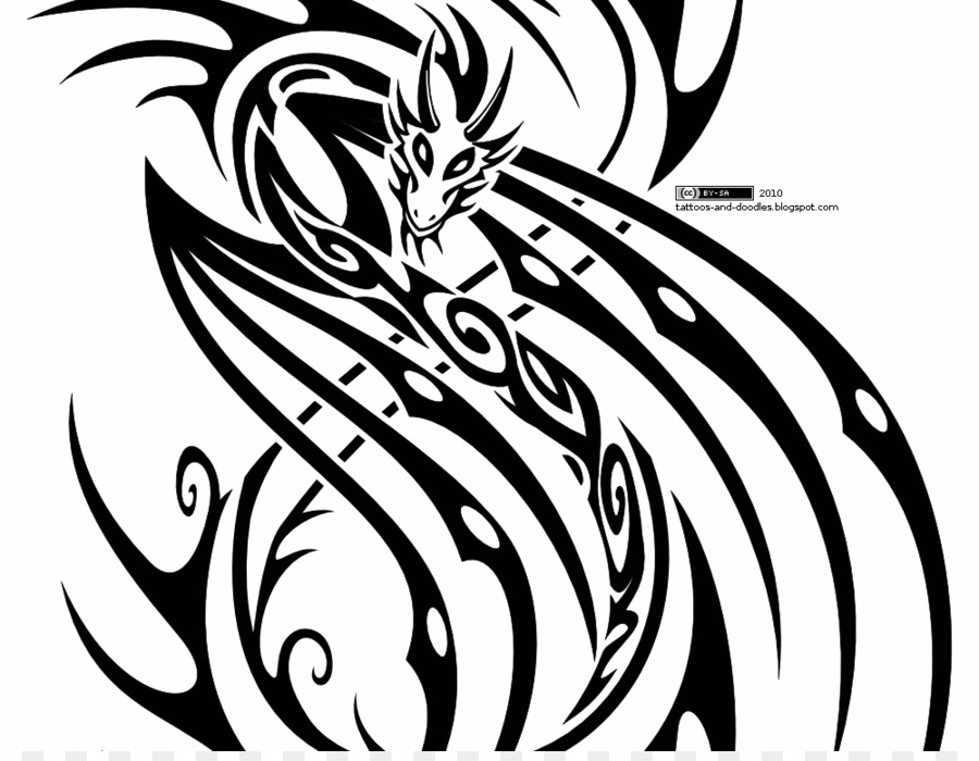 Lower-back tattoo Tribe - Simple Dragon Outline png download - 1000*768 - Free Transparent Tattoo png Download.