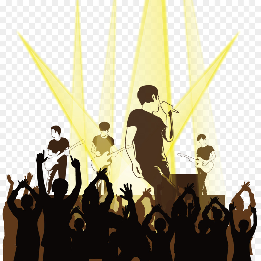 Silhouette Singing - Vector singing and lighting png download - 1181*1181 - Free Transparent  png Download.