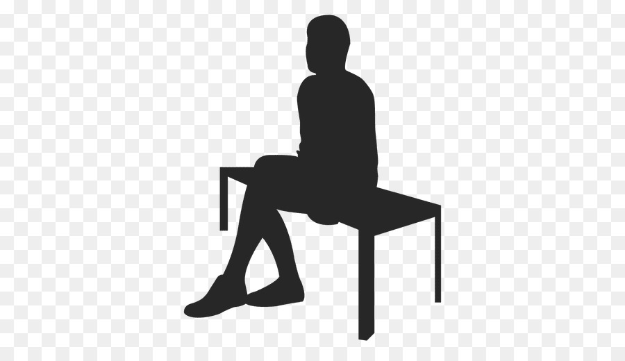 Sitting Silhouette Chair - sitting man png download - 512*512 - Free Transparent  png Download.