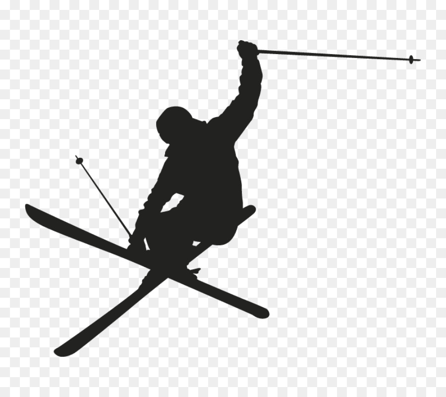 Skiing Clip art Silhouette Wall decal - skiing png download - 800*800 - Free Transparent Skiing png Download.