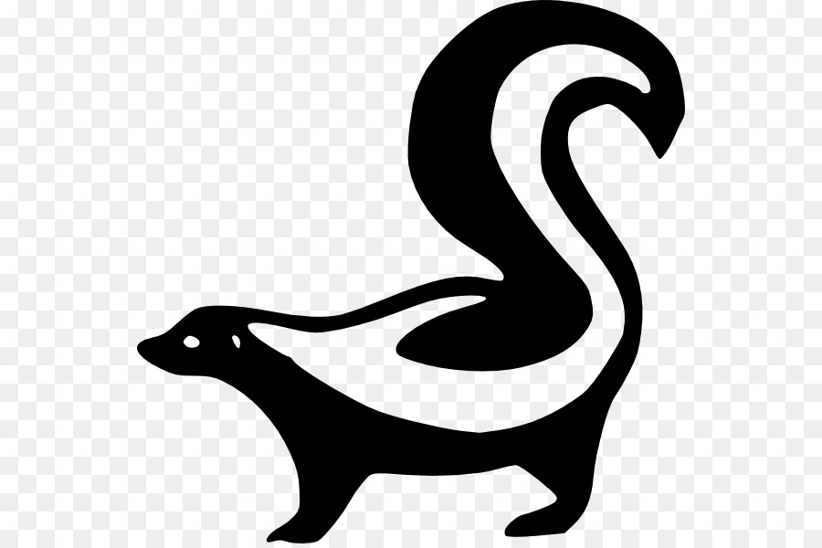 Skunk Silhouette Drawing Clip art - skunk png download - 600*595 - Free Transparent Skunk png Download.