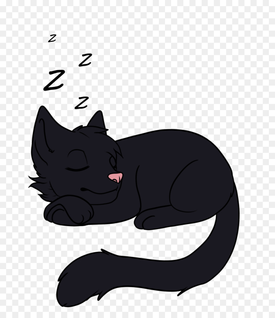 Black cat Kitten Whiskers Domestic short-haired cat - sleeping cartoon png download - 1024*1178 - Free Transparent Black Cat png Download.