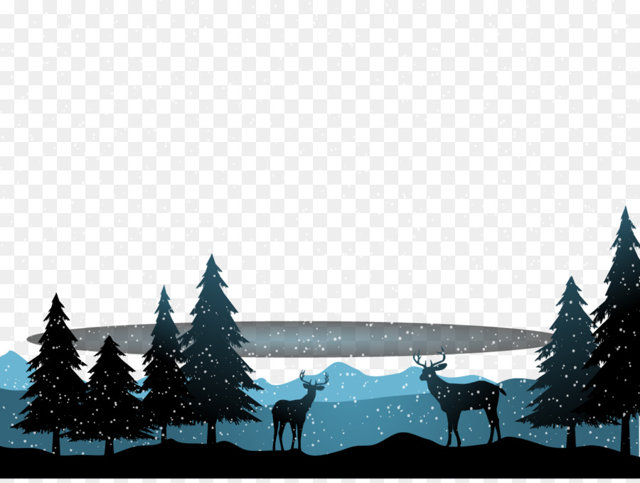Deer Snow Winter Landscape Christmas - Snowing png download - 1181*886 - Free Transparent Deer png Download.