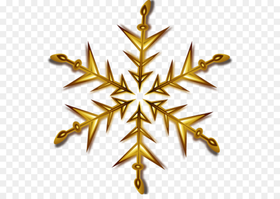 Snowflake Gold Clip art - Small Snowflake Clipart png download - 600*625 - Free Transparent Snowflake png Download.
