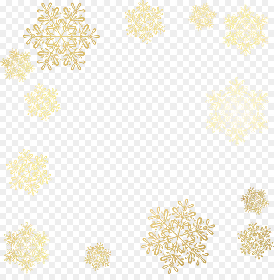 White Area Pattern - Vector painted golden snowflakes png download - 1037*1038 - Free Transparent Download png Download.